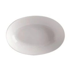 Maxwell & Williams Basic Oval Bowl - 10" X 6.75" - White - 4 Pack