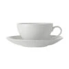 Maxwell & Williams Basic White Coupe Cup & Saucer, 4 Pack