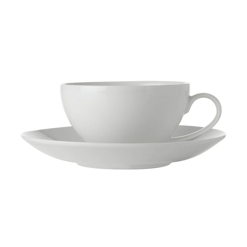 Maxwell & Williams Basic White Coupe Cup & Saucer, 4 Pack 3 Maxwell & Williams Basic White Coupe Cup & Saucer, 4 Pack