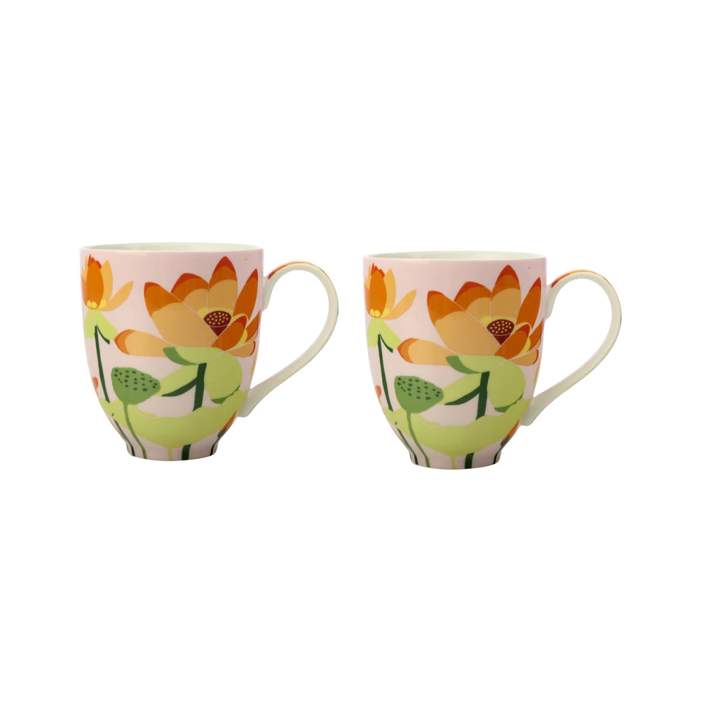 Maxwell & Williams Lotus Mug - Pink - 350 Ml - Pack Of 2 3 Maxwell & Williams Lotus Mug - Pink - 350 Ml - Pack Of 2
