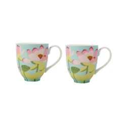 Maxwell & Williams Lotus Mug - Mint - 350 Ml - Pack Of 2