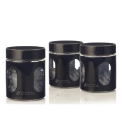 Maxwell & Williams Cosmopolitan Canister - Set Of 3 - Black - 2 Pack