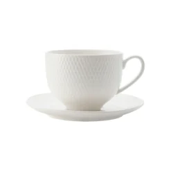 Maxwell & Williams White Basics Diamonds Cup & Saucer Set