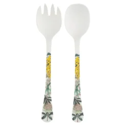 Maxwell & Williams Blck Pen Golden Summer Fork & Spoon 2-Piece Set