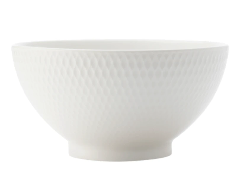 Maxwell & Williams White Basics Diamonds Rice Bowl 10cm 4 Maxwell & Williams White Basics Diamonds Rice Bowl 10cm - Image 2