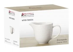 Maxwell & Williams White Basics Diamonds Creamer 190ML -Maxwell & Williams Shop maxwell williams creamer maxwell williams white basics diamonds creamer 190ml 31368766029913