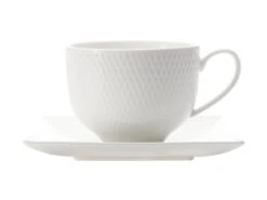 Maxwell & Williams White Basics Diamonds Square Cup & Saucer 220MLJX260482 -Maxwell & Williams Shop maxwell williams cup saucer maxwell williams white basics diamonds square cup saucer 220ml 31368743125081
