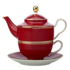 Maxwell & Williams Teas & C's Classic Tea For One With Infuser 380ml Cherry Red HV0274