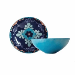 Maxwell & Williams Majolica Salad Bowl With Floral Blue, 31cm