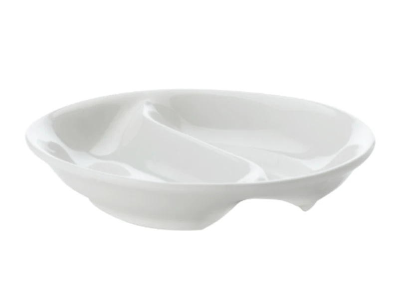 Maxwell & Williams White Basics Round Divid Sauce Dish 10cm AA0219 4 Maxwell & Williams White Basics Round Divid Sauce Dish 10cm AA0219 - Image 2