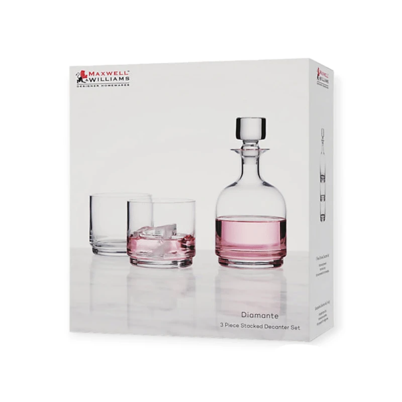 Maxwell & Williams Diamante Stacked Decanter Set 3pc MQ0076 5 Maxwell & Williams Diamante Stacked Decanter Set 3pc MQ0076 - Image 3