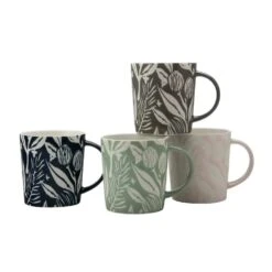Maxwell & Williams Habitat Leaf Set Of 4 Mugs 400ml