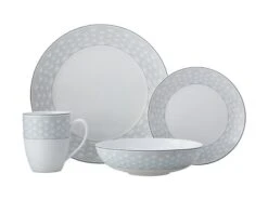 Maxwell & Williams Harlequin Coupe Dinner Set 16 Piece Grey Gift Boxed