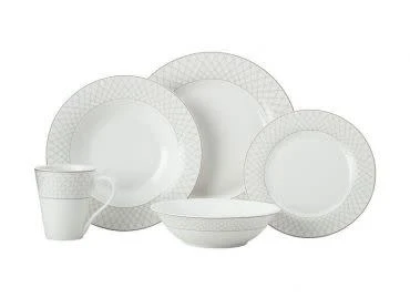 MAXWELL & WILLIAMS "JEWEL RIM" DINNER SET 20PC GREY 3 MAXWELL & WILLIAMS "JEWEL RIM" DINNER SET 20PC GREY