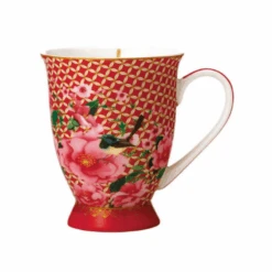 Maxwell & Williams Teas & C's Silk Road Footed Mug 300ML Cherry Red
