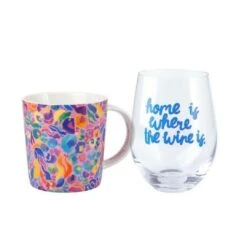Maxwell & Williams Wild At Heart Mug & Glass Set Africa Pink 500ml DX1227