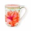 Maxwell & Williams Dahlia Daze Lidded Mug With Infuser 340ML Sky 340ml HV0339 -Maxwell & Williams Shop maxwell williams mugs maxwell williams dahlia daze lidded mug with infuser 340ml sky 340ml hv0339 31436131303513