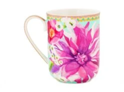 Maxwell & Williams Dahlia Daze Lidded Mug With Infuser 340ML Sky 340ml HV0339 -Maxwell & Williams Shop maxwell williams mugs maxwell williams dahlia daze lidded mug with infuser 340ml sky 340ml hv0339 31436134088793