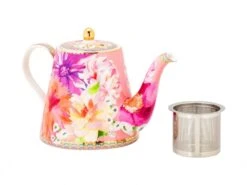 Maxwell & Williams Dahlia Daze Teapot With Infuser 500ml Pink HV0352 -Maxwell & Williams Shop maxwell williams mugs maxwell williams dahlia daze teapot with infuser 500ml pink 500ml hv0352 31439913386073