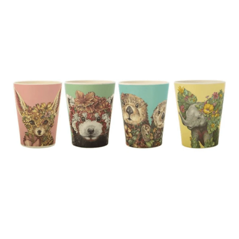 Maxwell & Williams Marini Ferlazzo Wild Planet Bamboo Tumbler 275ML Set Of 4 Assorted 3 Maxwell & Williams Marini Ferlazzo Wild Planet Bamboo Tumbler 275ML Set Of 4 Assorted