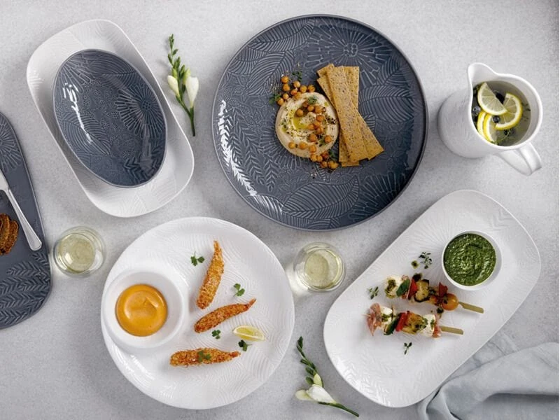 Maxwell & Williams Panama Oval Serving Bowl 24x17cm Grey 5 Maxwell & Williams Panama Oval Serving Bowl 24x17cm Grey - Image 3