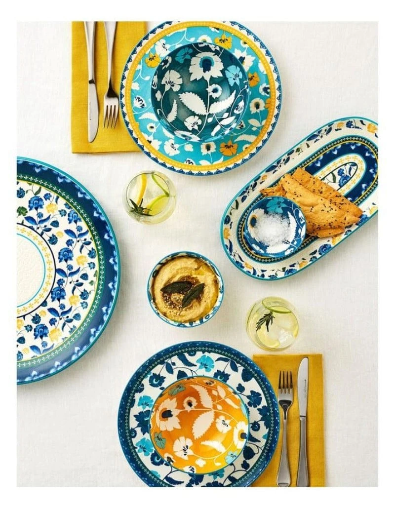 Maxwell & Williams Rhapsody Oblong Platter 33x17cm Blue 4 Maxwell & Williams Rhapsody Oblong Platter 33x17cm Blue - Image 2